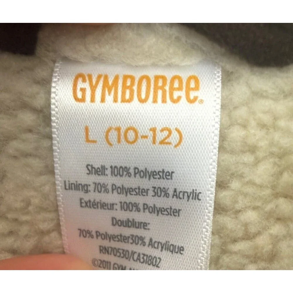 Gymboree L 10-12 Faux Suede Sherpa Collar Winter Jacket Brown Coat